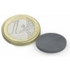 SOLLAU Feritový magnet valec D 20x2 mm, Ferit, Y30, bez povrchovej úpravy