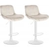 Design-Shop Solon zamat krém / biely 2 ks