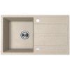Kuchinox Viti, 1-komorový granitový drez 760x440x175 mm + sifón, béžová, LAV-SBX_411Y