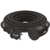 EMOS Vonkajší predlžovací kábel 5 m / 1 zásuvka / čierny / guma-neoprén / 230 V / 1,5 mm2