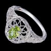 Silver.ag Prsteň strieborný, peridot R3315