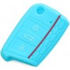 Silikónový obal GARO pre kľúč Škoda, VW, Seat svetlo modrý (3-tlačidlový)