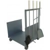 Kôš krbový s náradím v.62cm, ŠE oceľ/drevo sada 4 diely MA760123