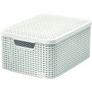 CURVER úložný box RATTAN M, 39,3 x 29,3 x 18,7 cm, biely, 03618-885