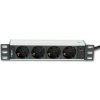 Techly I-CASE M10-4D 10' 1U X4 Predlžovačka - Schuko zásuvky (I-CASE M10-4D)