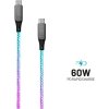 Fixed FIXDLED-CC-RA Svietiaci nabíjací USB-C(M) - USB-C(M), 60W, 1,2m