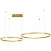 IMMAX NEO FINO NEW SMART závesné svietidlo 2 kruhy, 60+80cm, 93W zlaté, Zigbee 3.0, TUYA