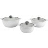 MAKRO - Misa 3ks s pokrievkou, 2L, 1,2L,0,8L, keramika / sklo