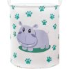 Koš na hračky, uzavíratelný, bavlna, Hipo Paws - ecru, 43 L (23297501)