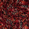 Strima Viscose Twill Print - leopard, tmavo červená