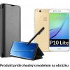 Otváracie Púzdro Luxria Clear View pre Huawei - Čierne pre Huawei: P10 Lite
