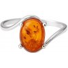 jantario Jantárový prsteň Ovály koňakový 660304 54mm