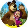 Fondánový obrázok - Máša a medveď