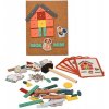 Adam Toys Drevená zatĺkačka hra + šablóny, Farma