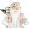 Dekorácia MagicHome Vianoce, Santa, s darčekom, ružovo-hnedý, 60 cm