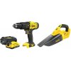 Stanley SFMCK219D1 - AKU súprava náradia, 18V, FatMax® V20, vŕtačka príklepová 50Nm, ručný vysávač, 1× AKU 2,0Ah, nabíjačka SFMCB10, taška
