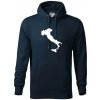 Taliansko obrys - Mikina pánska Cape s kapucňou - 3XL ( Tmavomodrá (takmer čierna) )