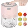 Elektrický sekáč na zeleninu a ovocie (Kompaktný USB sekáčik na ovocie, bylinky a orechy s 3 čepeľami a objemom 250 ml)