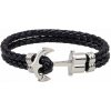 Amparo Miranda® Miranda Kožený náramok s kotvou NK30161 čierny