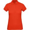 B&C Polokošile Inspire Polo, z bio bavlny, krátký rukáv, dámská COT010440u3503-fire red L Červená ohnivá