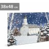 Family LED obraz na stenu - zimná krajina - 2 x AA, 48 x 38 cm