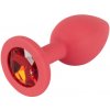 Silikónový análny kolík Jewel Red Plug small​