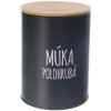 Dóza plech/bambus pr. 13 cm Múka polohrubá BLACK SK