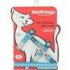 Red Dingo postroj s vodítkom pre mačku - ZIGGY RFX TYRKYSOVÝ