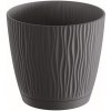 Prosperplast SANDY P Kvetináč s miskou 14,9 cm, antracit DSY150P