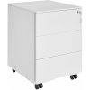 tectake 405237 kartotéka magna s 3 uzamykateľnými zásuvkami - biela