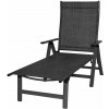 SUN GARDEN Ležadlo LONDON antracit/čierna