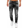 Čierne pánske slim fit rifľové nohavice Bolf MP0126N