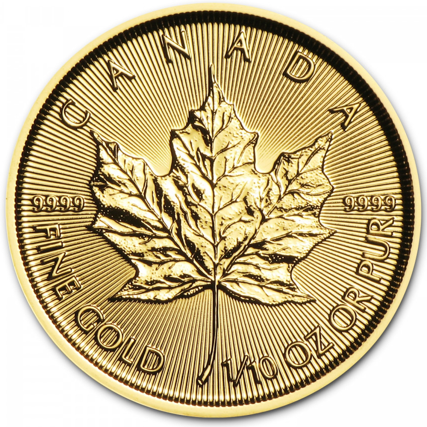 Royal Canadian Mint Maple Leaf Zlatá minca 1/10 oz