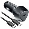 Nabíjačka do auta Forcell Carbon car charger USB-C 3.0 PD20W CC50-1C čierna + kábel USB-C PD60W