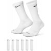 Nike Everyday Plus Cushioned Training Crew Socks (6 Pairs) White/Black S 2-5