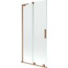 Mexen Velar L, 2-krídlová posuvná vaňová zástena 95 x 150 cm, 8mm číre sklo, medená matná, 896-095-003-01-65