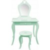 Malý kozmetický stolík so zrkadlom a taburetkou - mätový 62249