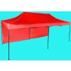 Expodom Párty stan 3x6m – oceľový, Červená, 1 bočná plachta