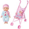 Wiky Bábätko so zvukmi a kočíkom 27cm