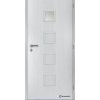 Doornite CPL-Premium laminátové QUADRA 1 SKLO Biela Pór interiérové dvere CPLP-QUADRA1S-BielaPor