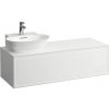 Laufen Skrinka pod umývadlo New Classic s 1 zásuvkou a výrezom na ľavej strane, biela lesklá H4060850856311
