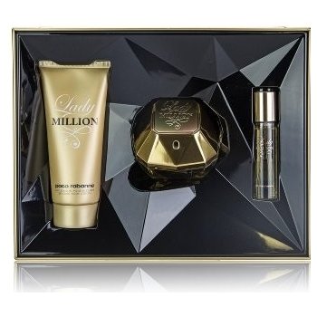 Paco Rabanne Lady Million EDP 80 ml + telové mlieko 100 ml + EDP 15 ml darčeková sada