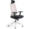Kancelárska ergonomická stolička S30 — látka, viac farieb S podhlavníkom Červená