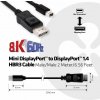 Club3D Adaptér mini DisplayPort 1.4 na DisplayPort 1.4, HBR3 8K60Hz (M/M), 2m CAC-1115