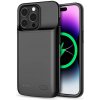 SES 3v1 Silikónové puzdro smart battery case power bánk 5000 mAh pre Apple iPhone 8 Plus - čierne 14612