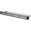 Digitus Modular Patch Panel, stíněný 48 portů, štítkové pole, 1U, montáž do stojanu, barva černá RAL 9005