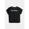 TRIČKO KARL LAGERFELD LOGO PIPING T-SHIRT BLACK