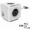 CubeNest Powercube Extended USB PD 20W, USB, USB-C, 4x zásuvka, 1,5m PC420GY sivý/biely