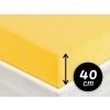 Froté napínacie prestieradlo na extra vysoký matrac FR-003 Žlté 90 x 220 - výška 40 cm