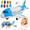 VEĽKÉ LIETADLO S AUTAMI OBROVSKÝ DARČEK HRAČKA PRISTÁVACIA PLOCHA VEĽKÝ TRANSPORTER